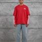 Oversized "404" Graphic T-Shirt – Layered Three-Stripe Long Sleeve