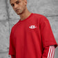 Oversized "404" Graphic T-Shirt – Layered Three-Stripe Long Sleeve