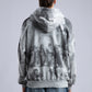 Oversized Art Print Zip-Up Hoodie - Vintage Washed Full-Zip Sweatshirt