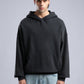 Oversized Distressed Hoodie with 'CATCH' Hood Graphic