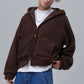Oversized Sherpa Zip-Up Hoodie – Unisex Streetwear Comfort