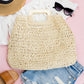 Oversized Straw Tote, Second Front View