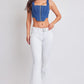 Women's Belted Flare Jeans