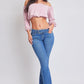 Women's Belted Flare Jeans