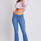 Women's Belted Flare Jeans