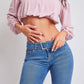 Women's Belted Flare Jeans