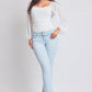 Women's Belted Flare Jeans