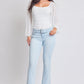 Women's Belted Flare Jeans