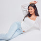 Women's Belted Flare Jeans