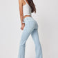 Women's Belted Flare Jeans