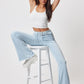 Women's Belted Flare Jeans