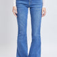 Women's Belted Flare Jeans