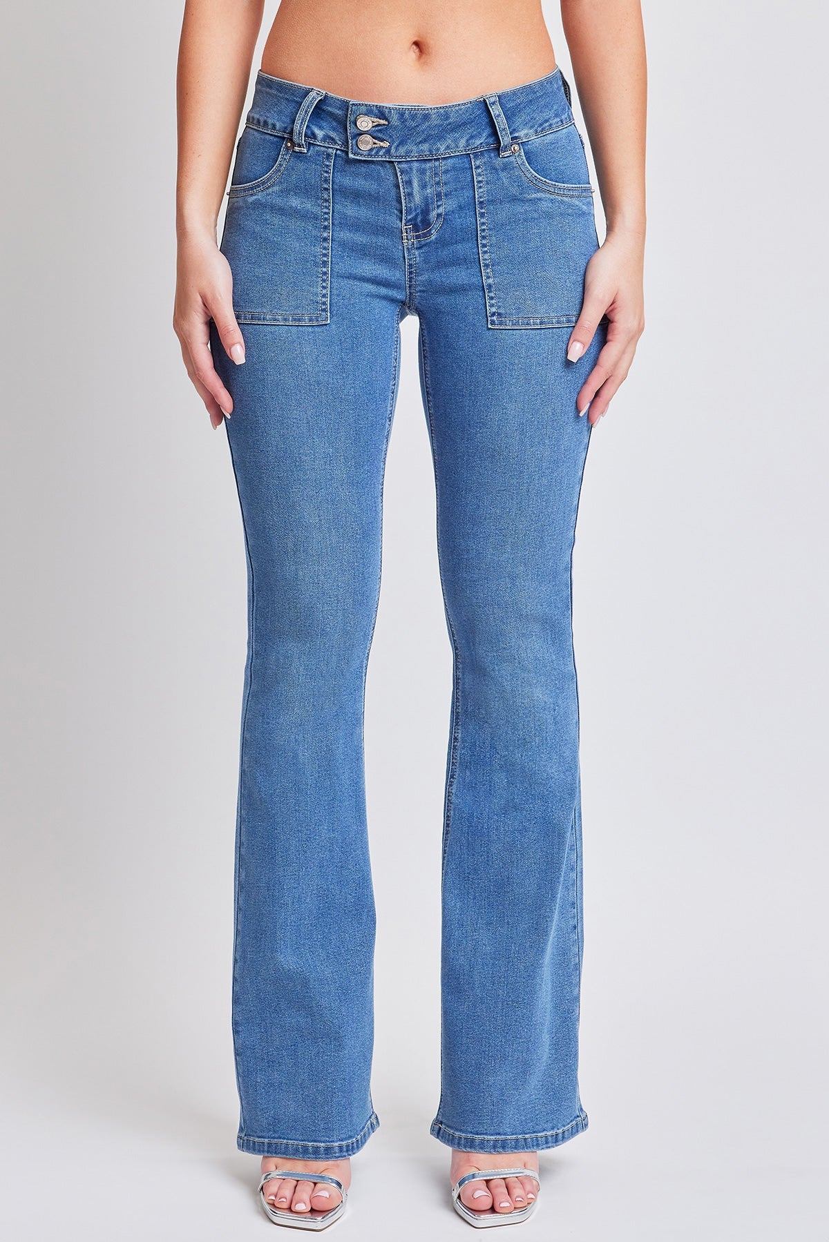 Flare Flap Back Pocket Jeans