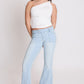 Flare Flap Back Pocket Jeans