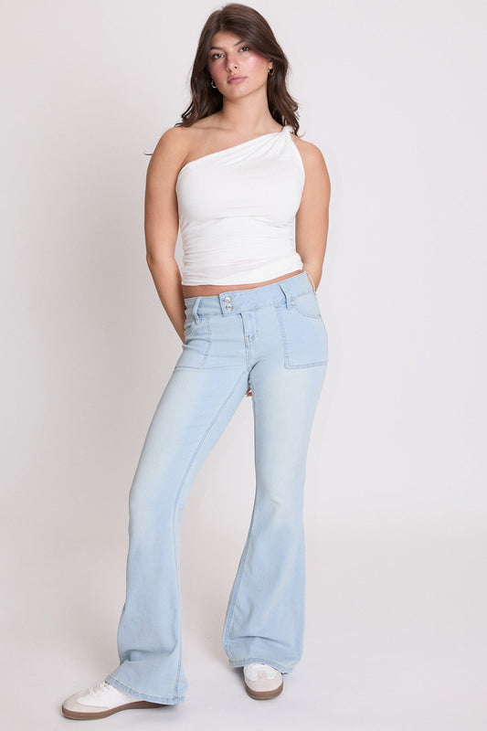 Flare Flap Back Pocket Jeans