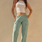 High Rise Straight Leg Cargo Pants