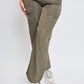 Women's  Nylon Cargo Pants With Bungee Hem