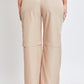 Women's  Nylon Cargo Pants With Bungee Hem
