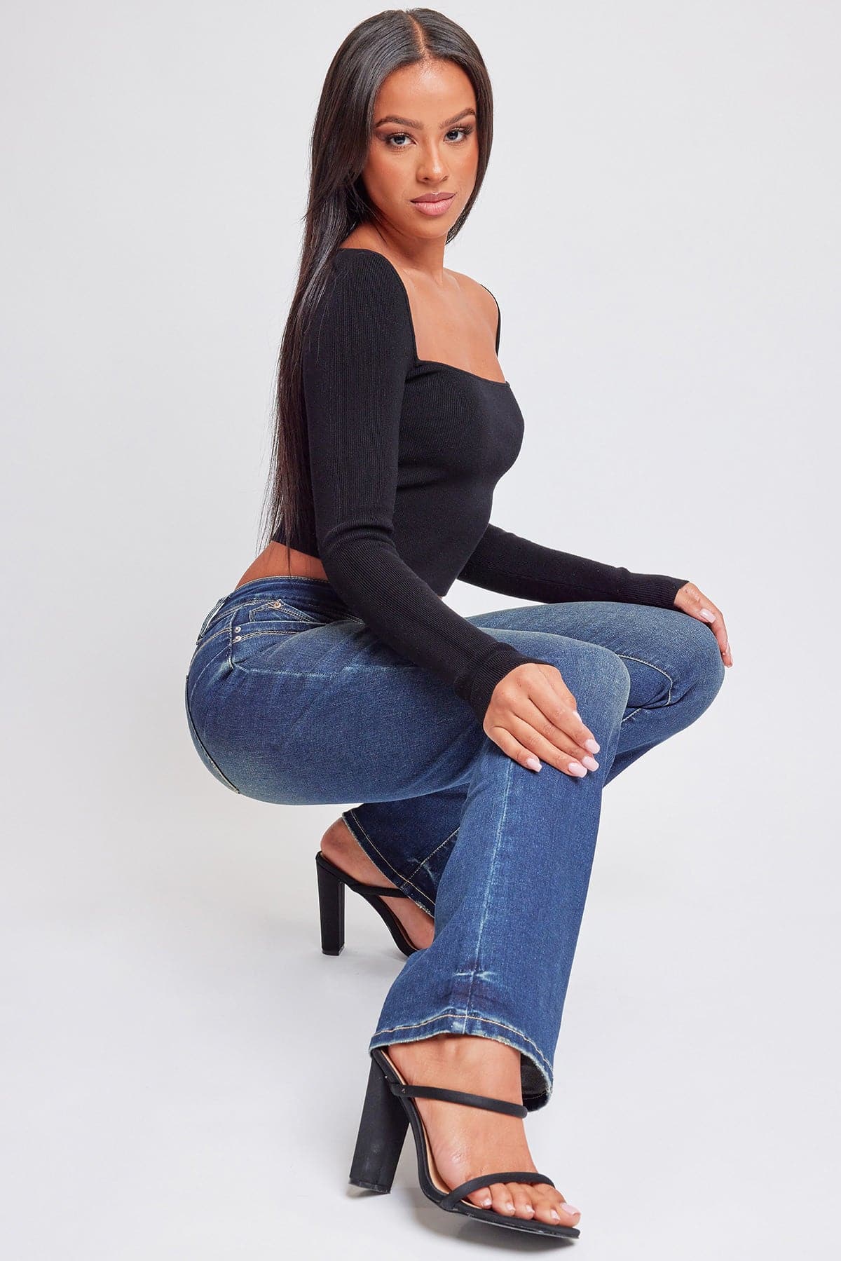 Sustainable WannaBettaButt Mid Rise Bootcut Jeans