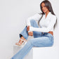 Sustainable WannaBettaButt Mid Rise Bootcut Jeans