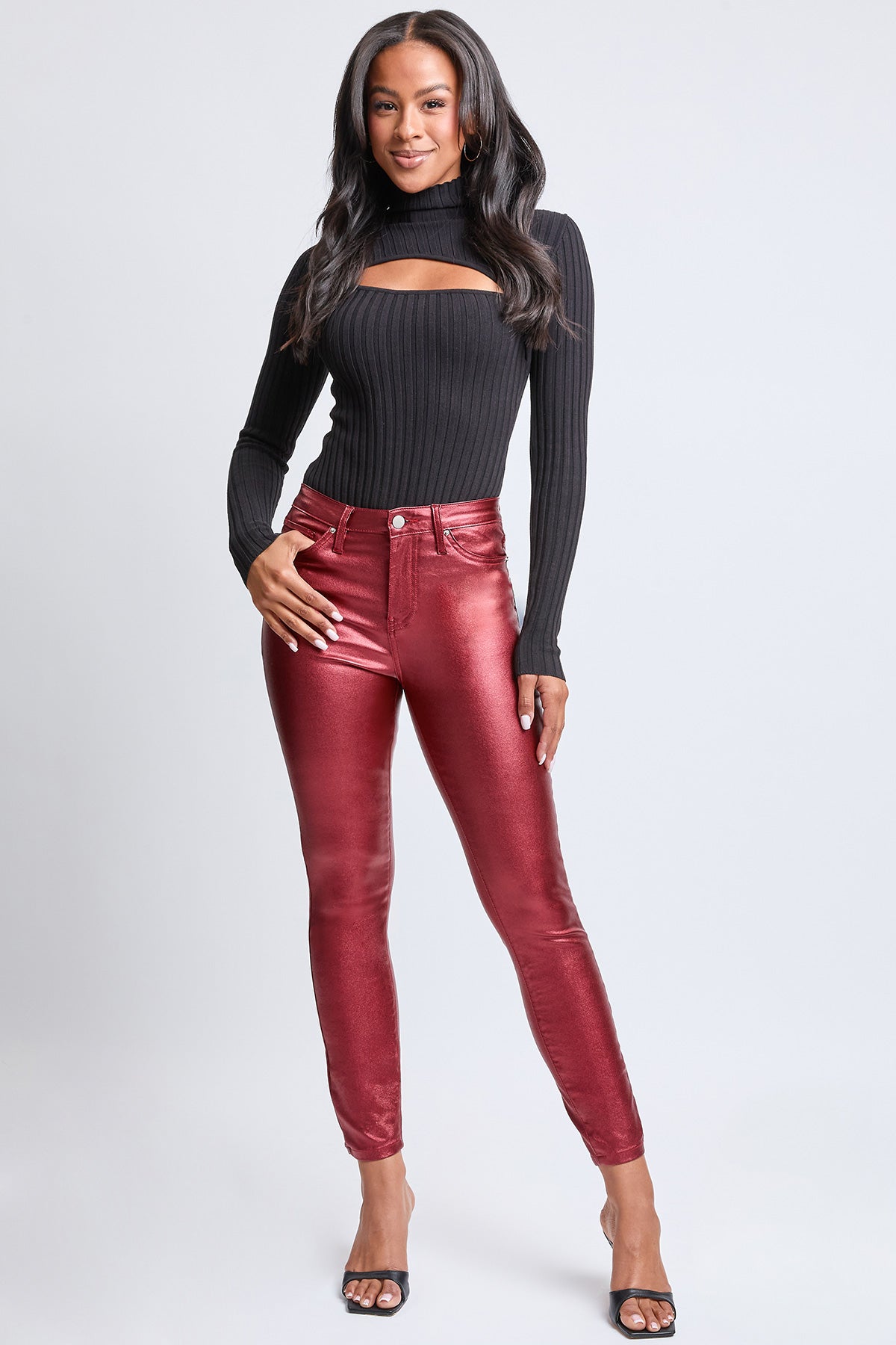 Hyperstretch Skinny Metallic Pants