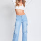 Women’s Wide Leg Double Cargo Jeans