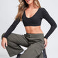 High Rise Double Pocket Wide Leg Cargo Pants