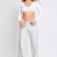 High Rise Double Pocket Wide Leg Cargo Pants
