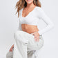 High Rise Double Pocket Wide Leg Cargo Pants