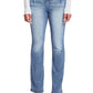 Women's Heavy Stitch Bootcut Jeans with Embroidered Pockets