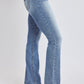 Women's Heavy Stitch Bootcut Jeans with Embroidered Pockets