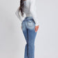 Women's Heavy Stitch Bootcut Jeans with Embroidered Pockets