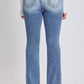 Women's Heavy Stitch Bootcut Jeans with Embroidered Pockets
