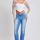 Women's Heavy Stitch Bootcut Jeans with Embroidered Pockets
