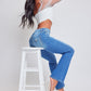 Women's Heavy Stitch Bootcut Jeans with Embroidered Pockets