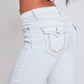 Women's Heavy Stitch Bootcut Jeans with Embroidered Pockets