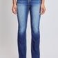 Women's Heavy Stitch Bootcut Jeans with Embroidered Pockets