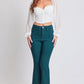 Women's Hyperstretch Cropped Kick Flare Leg Pants