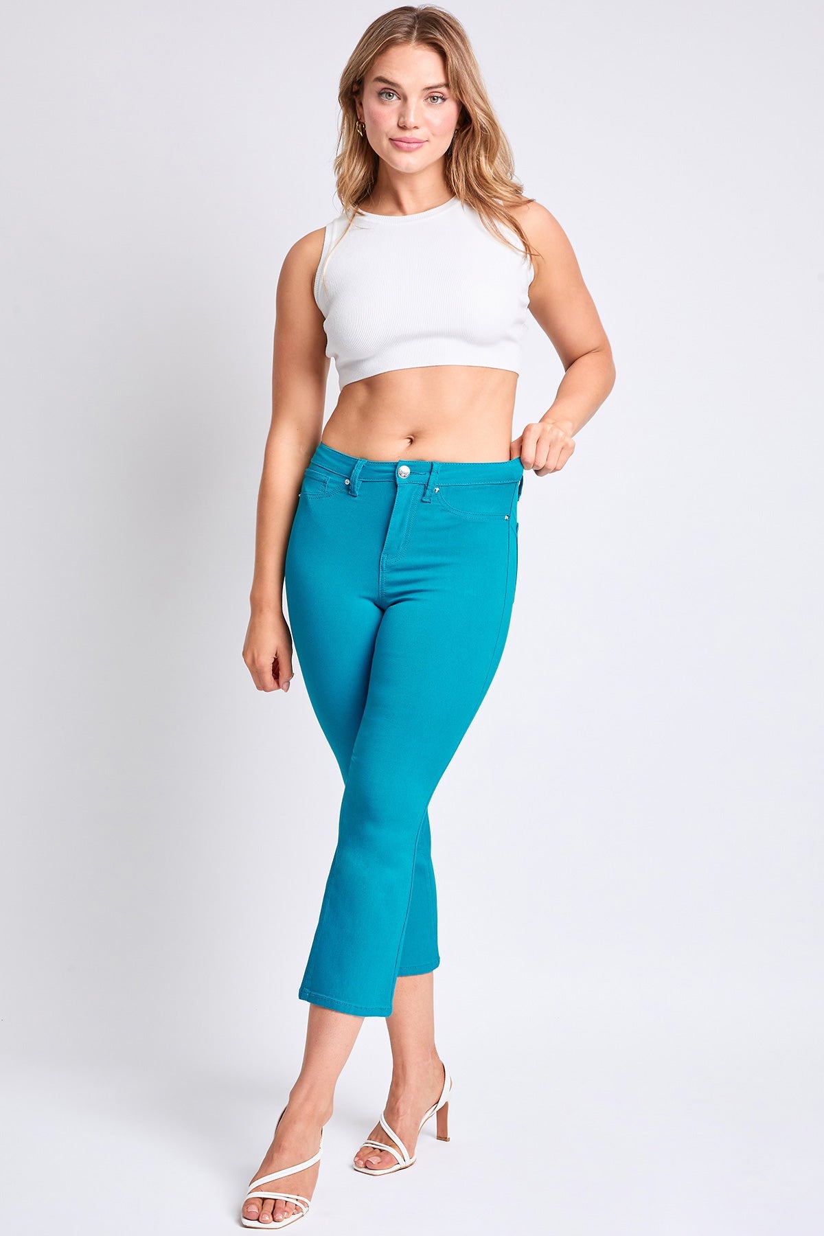 Women's Hyperstretch Cropped Kick Flare Leg Pants