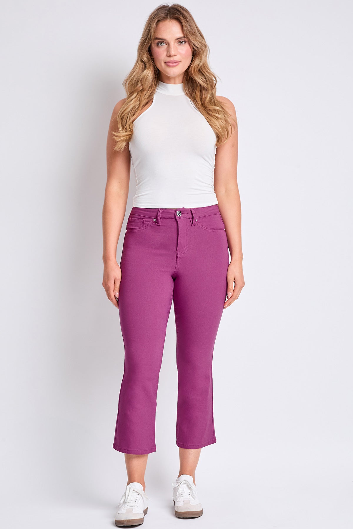 Women's Hyperstretch Cropped Kick Flare Leg Pants