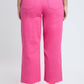 Women's High Rise Cropped Trouser Jeans Wide Leg Fit