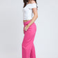 Women's High Rise Cropped Trouser Jeans Wide Leg Fit