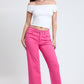Women's High Rise Cropped Trouser Jeans Wide Leg Fit