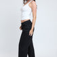 Women's High Rise Cropped Trouser Jeans Wide Leg Fit