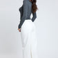 Women's High Rise Cropped Trouser Jeans Wide Leg Fit