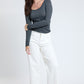 Women's High Rise Cropped Trouser Jeans Wide Leg Fit