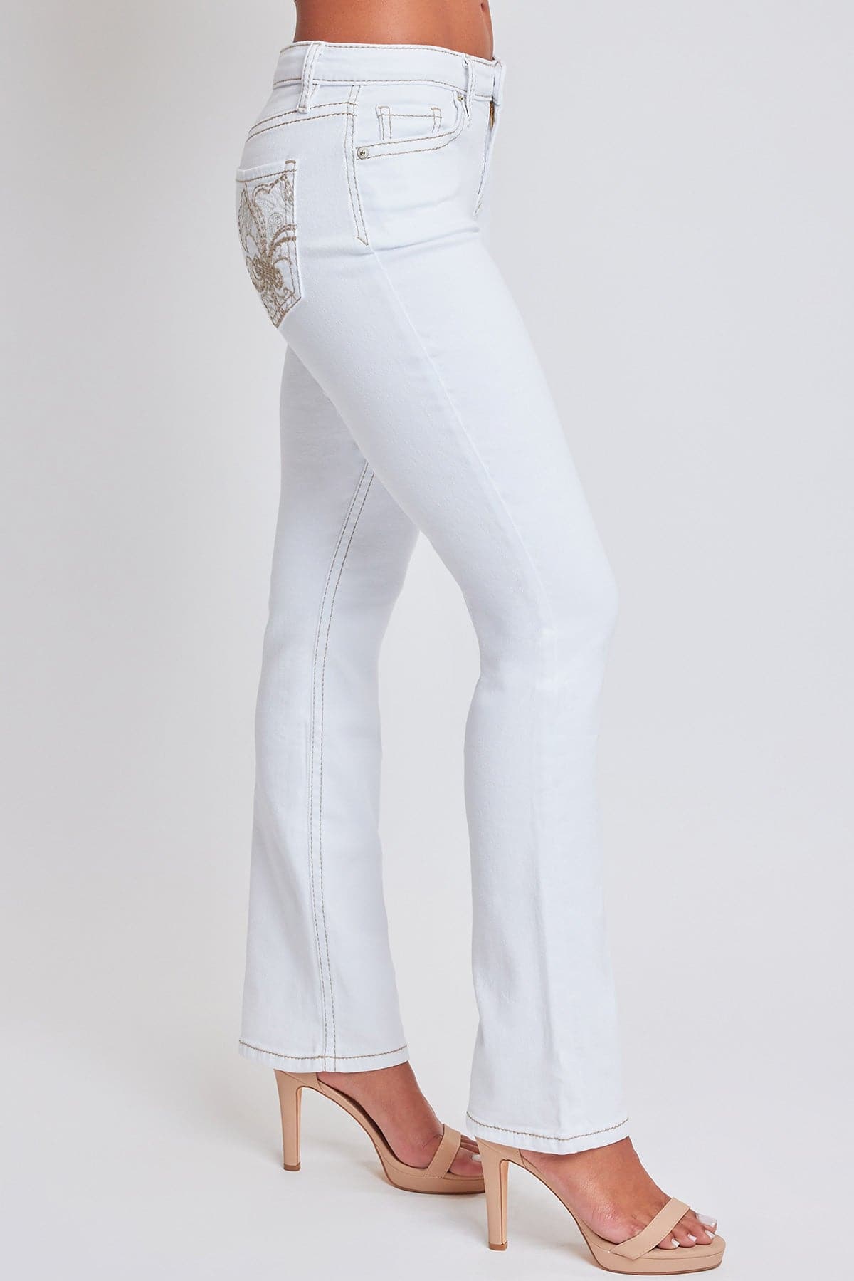 Heavy Stitch Mid Rise Bootcut w/ Embroidery