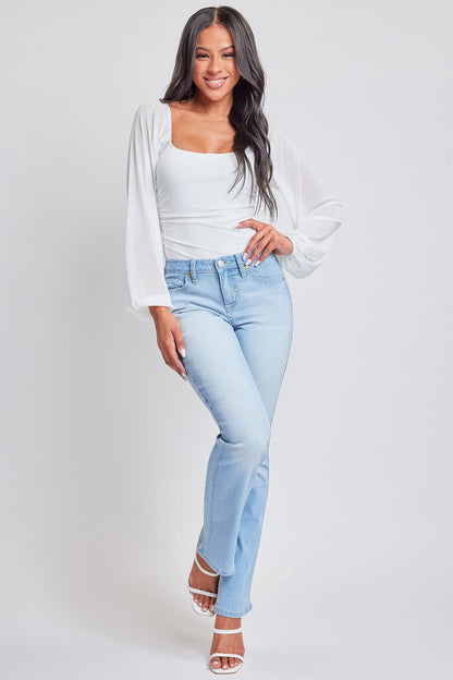 Heavy Stitch Mid Rise Bootcut w/ Embroidery