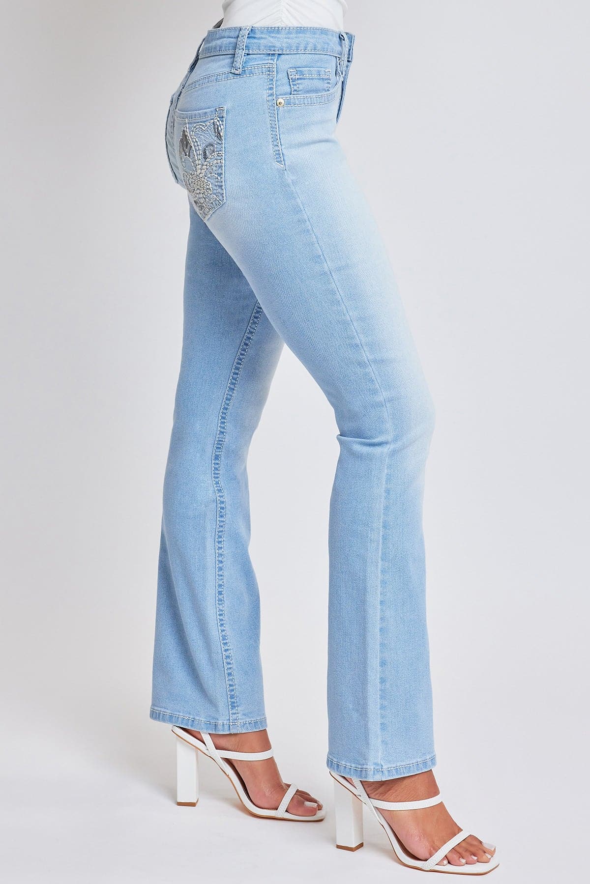 Heavy Stitch Mid Rise Bootcut w/ Embroidery