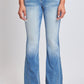 Women's Low Rise Fray Hem Flare Jeans